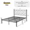 Costway Full/Qween/Twin Size Metal Platform Bed Frame Vintage Headboard Mattress Foundation Black